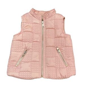 Tahari girls quilted pink puffer jacket vest